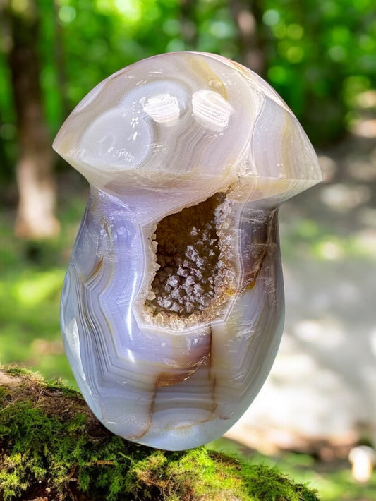 Druzy Agate Crystal Mushroom