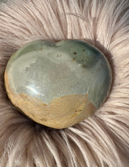 Ocean Jasper Chubby Heart