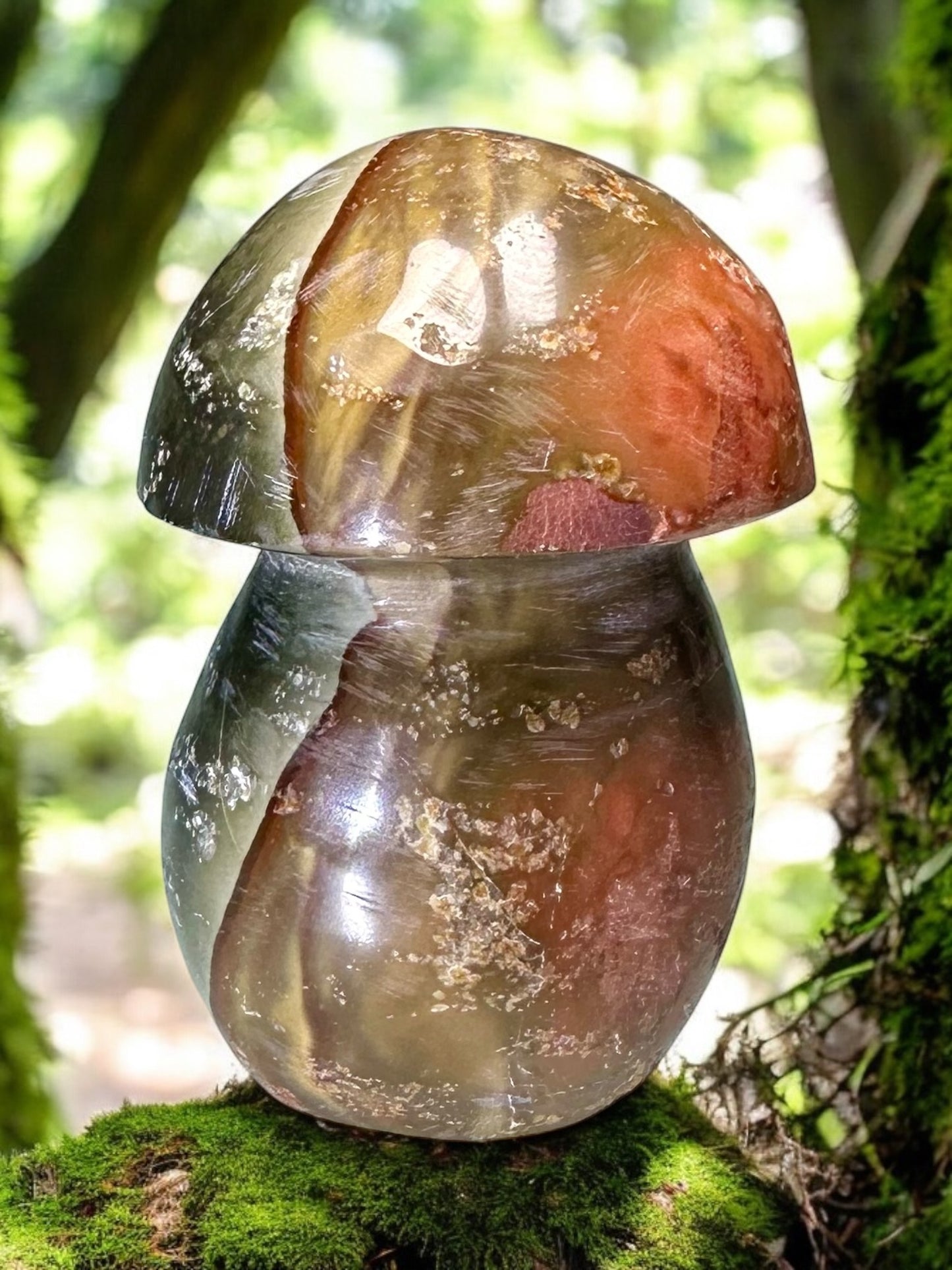 Polychrome Jasper Crystal Mushroom