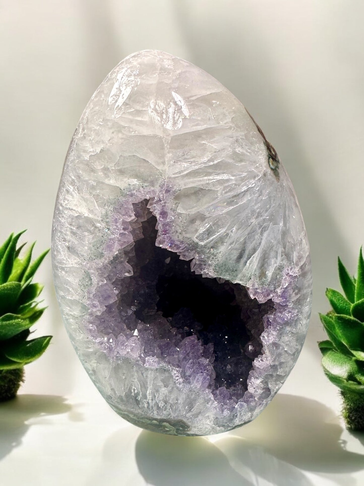 Rainbow Amethyst Druzy Geode Freeform