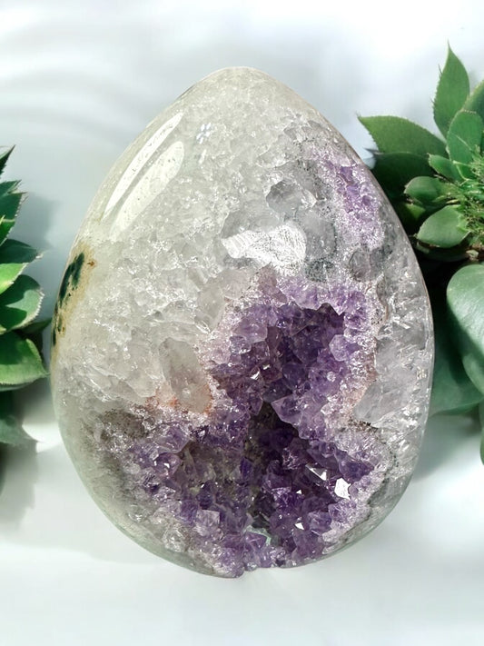 Rainbow Amethyst Druzy Geode Freeform