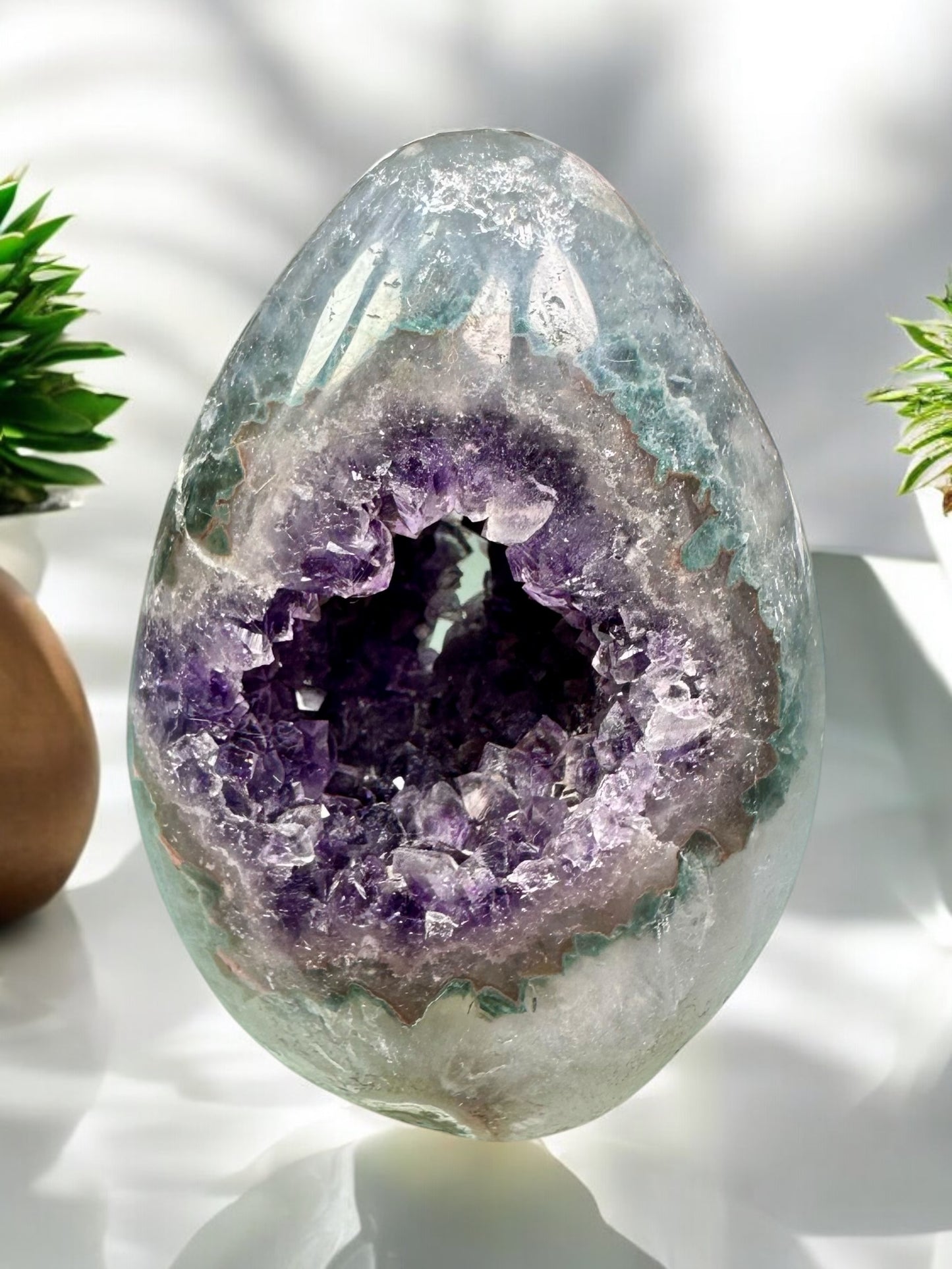 Rainbow Amethyst Druzy Geode Freeform