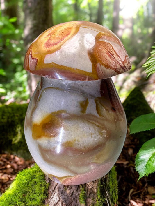 Polychrome Jasper Crystal Mushroom