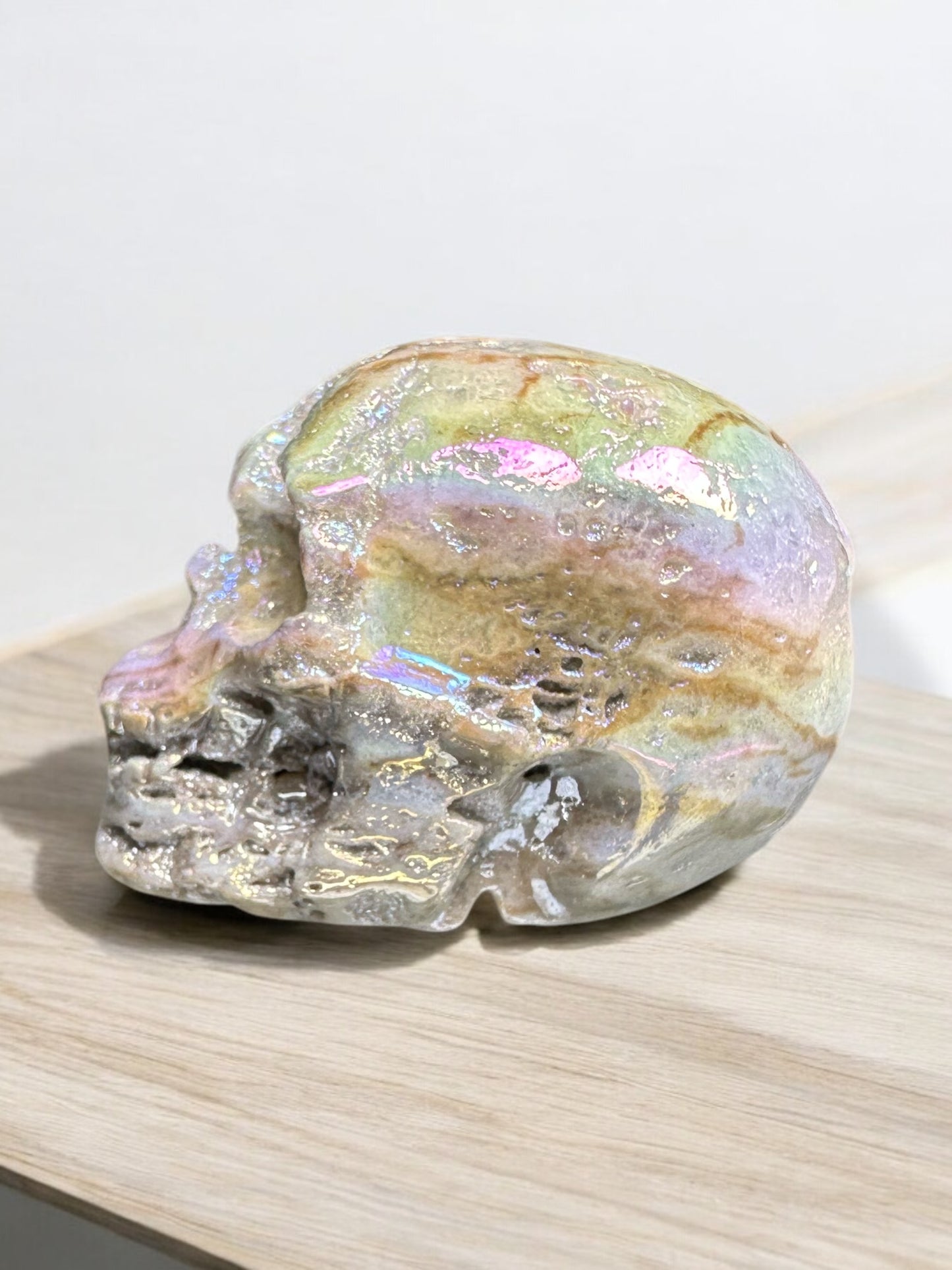 Aura Sphalerite Druzy Skull