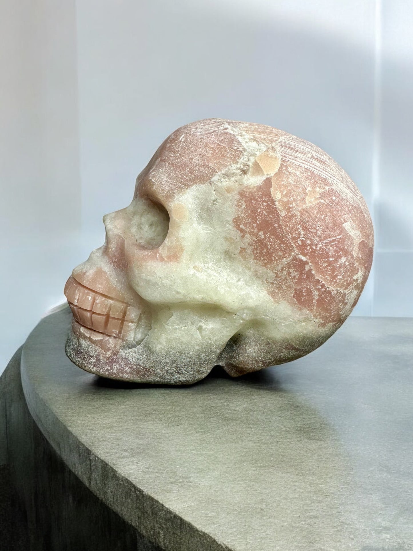 Pink Opal Skull