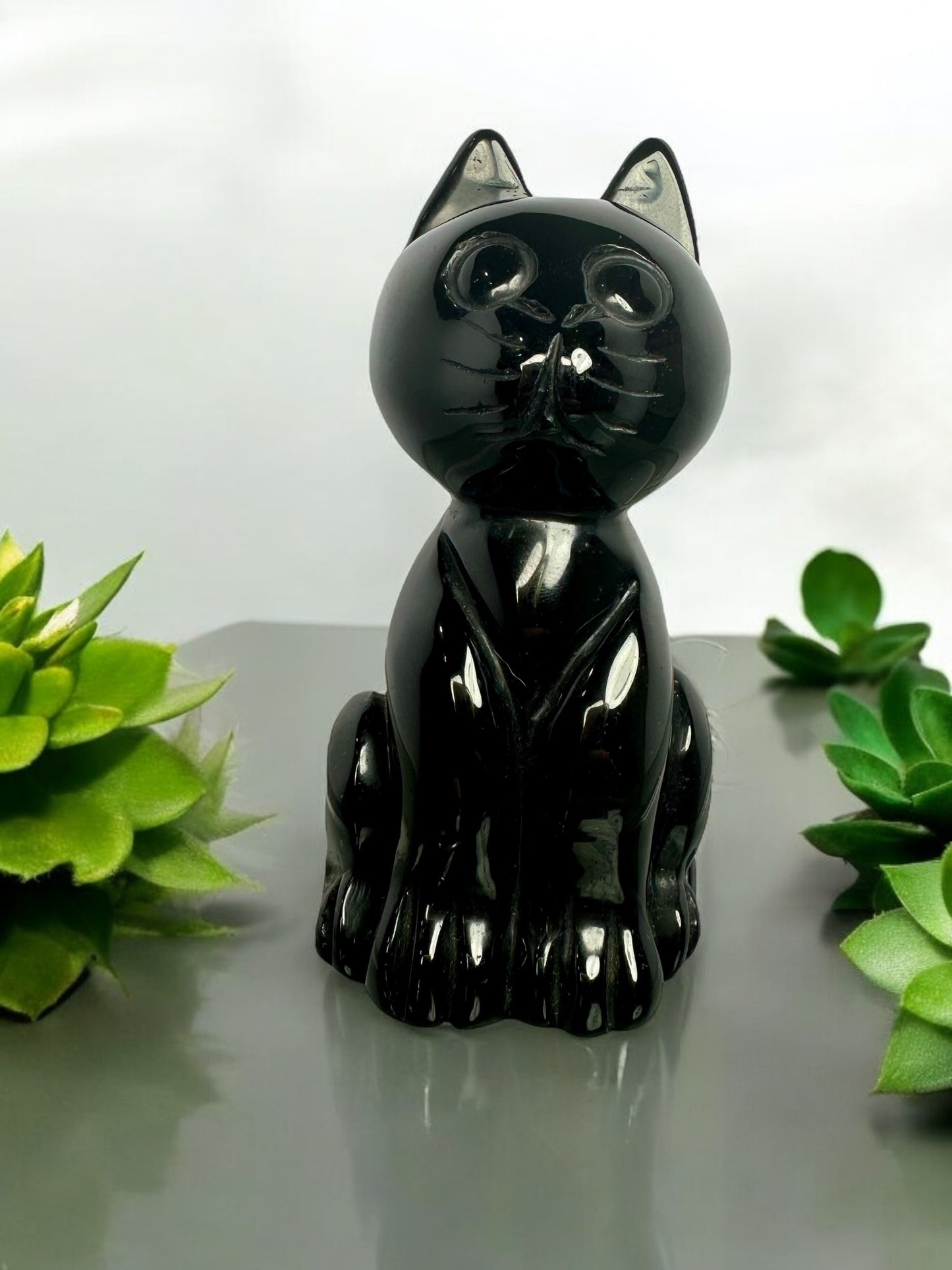 Obsidian Sitting Cat