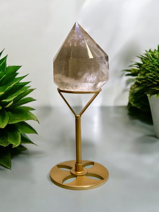 Smokey Quartz Diamond on stand