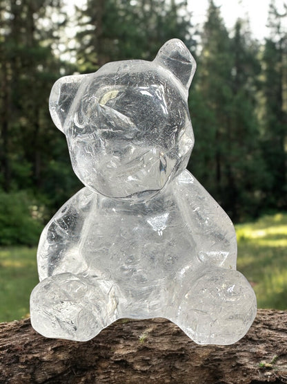 Clear Quartz Faceted Teddy Bear