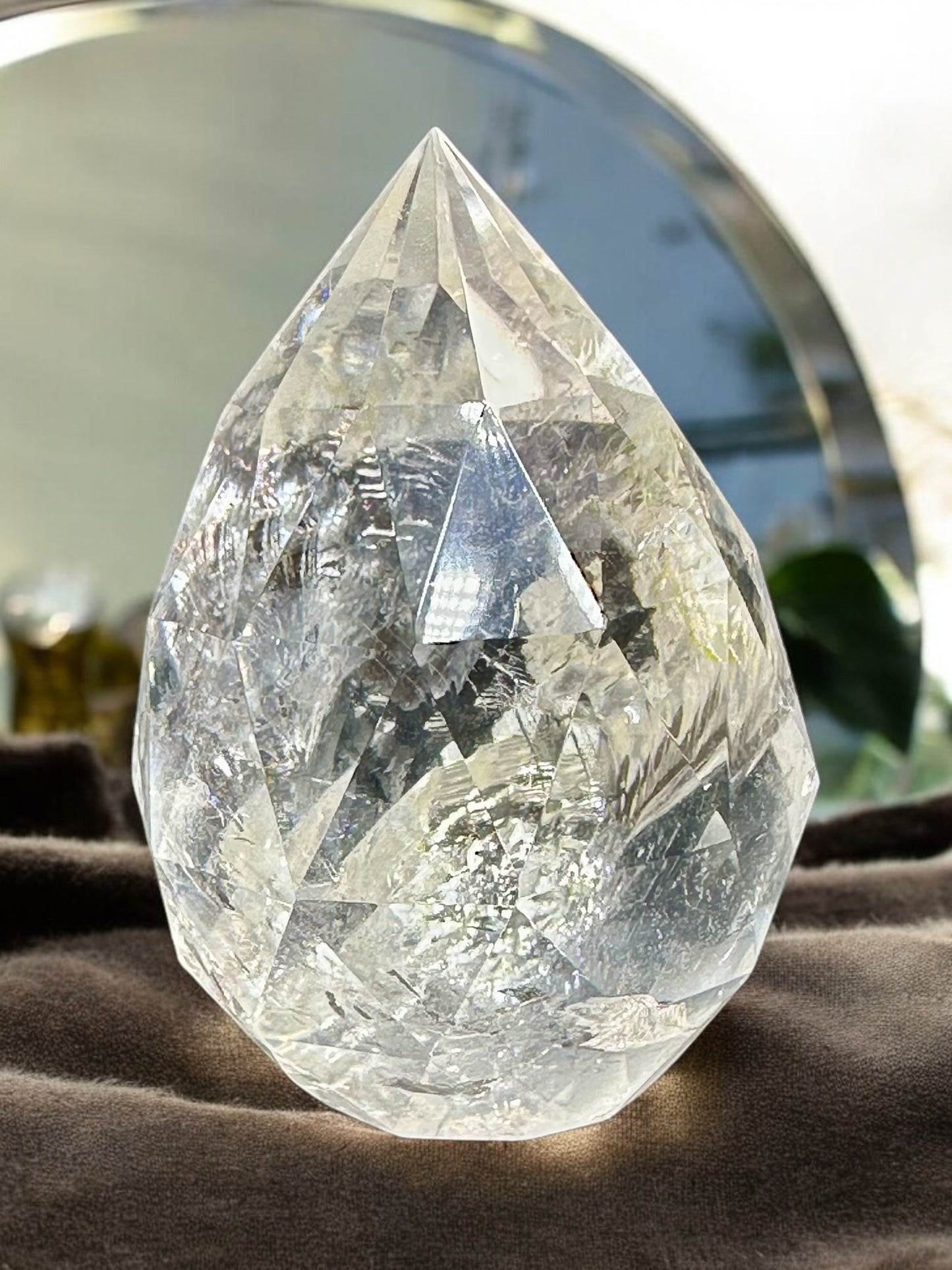 Clear Quartz Faceted Teardrop