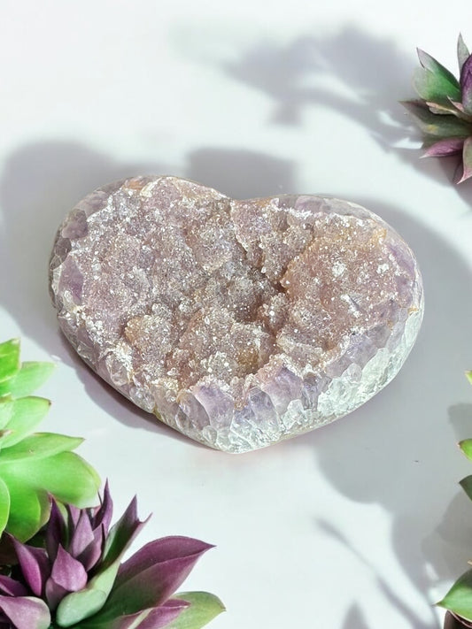 Rainbow Amethyst Heart from Brazil