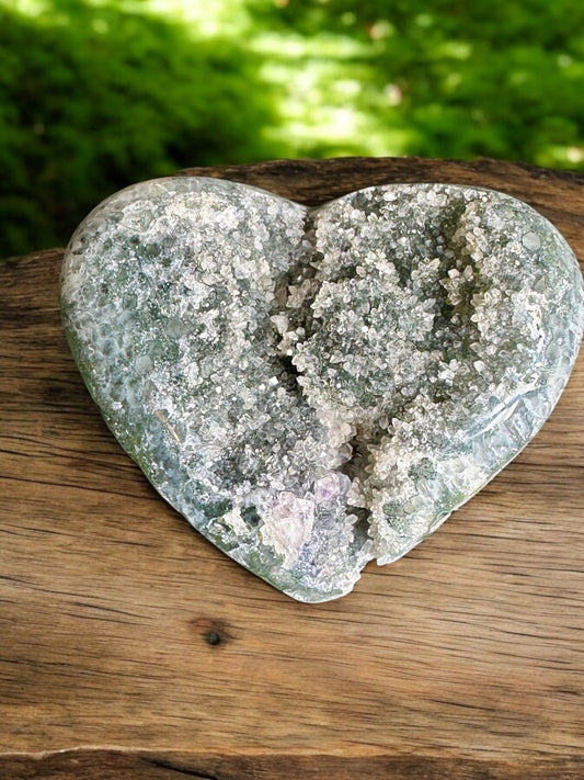 Rainbow Amethyst Heart from Brazil