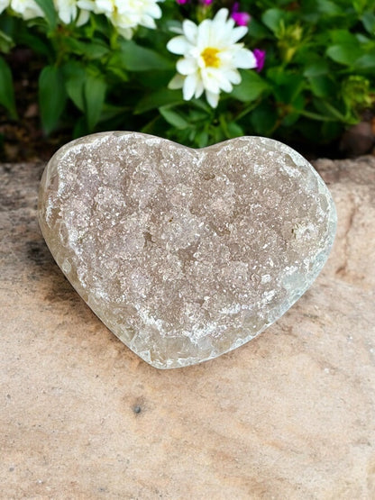 Rainbow Amethyst Heart from Brazil