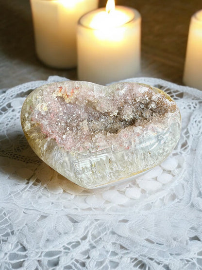 Rainbow Amethyst Heart from Brazil