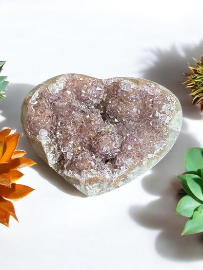 Rainbow Amethyst Heart from Brazil