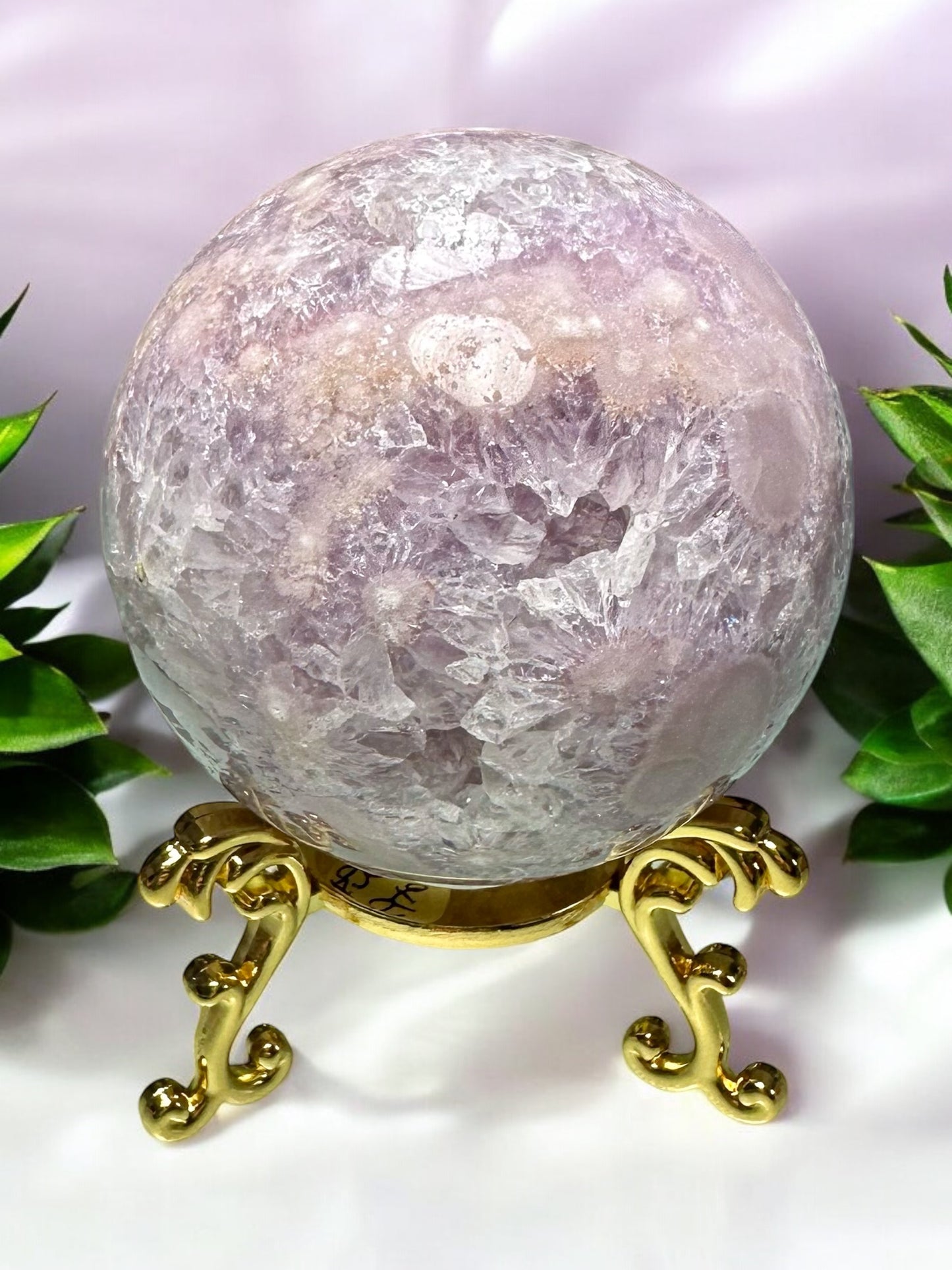 Pink Amethyst Druzy Spere