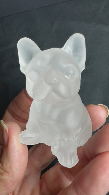 Clear Quartz French Bulldog