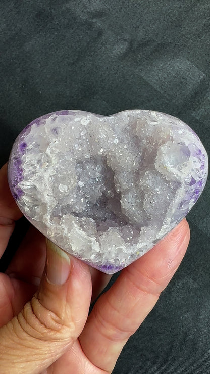 Rainbow Amethyst Heart from Brazil