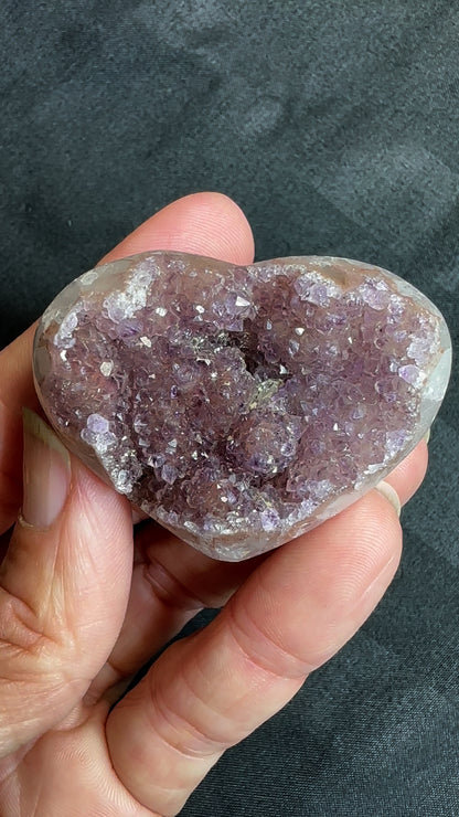 Rainbow Amethyst Heart from Brazil