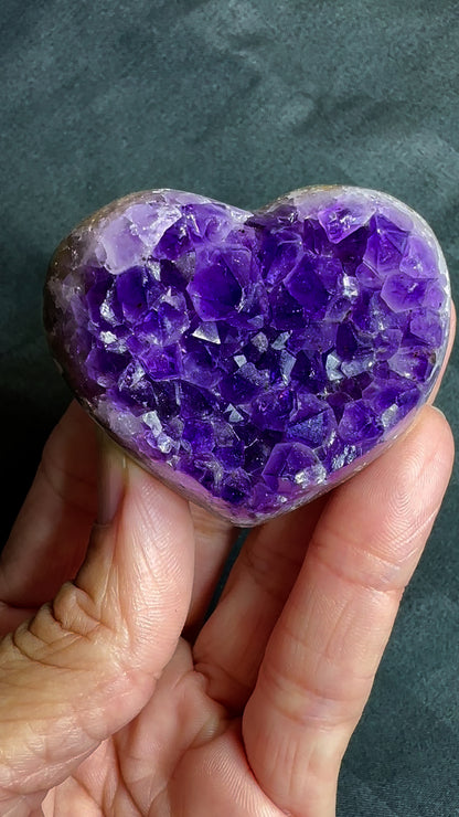 Rainbow Amethyst Heart from Brazil