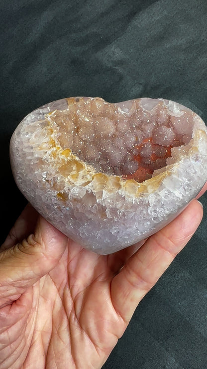 Rainbow Amethyst Heart from Brazil