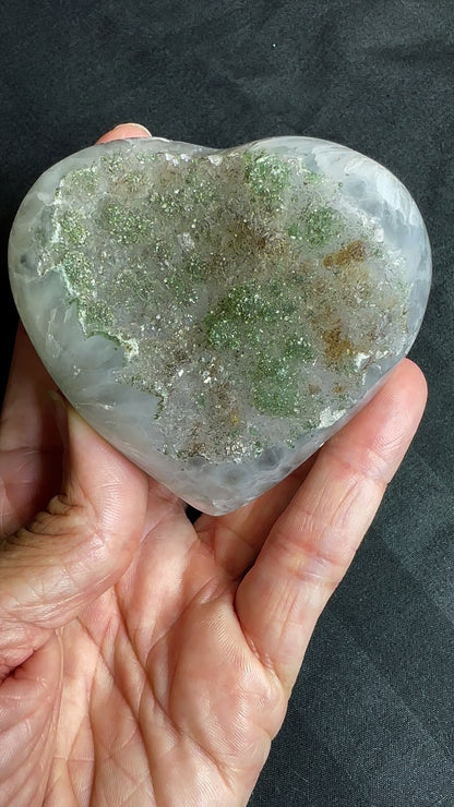 Rainbow Amethyst Heart from Brazil