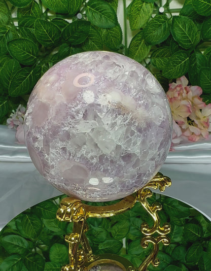 Pink Amethyst Druzy Spere