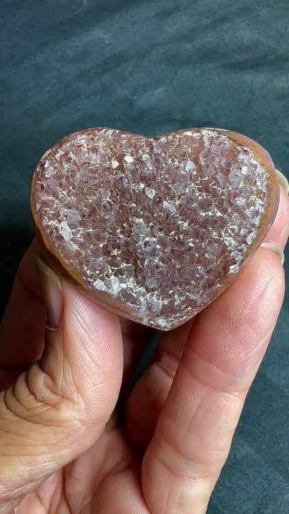 Rainbow Amethyst Hearts